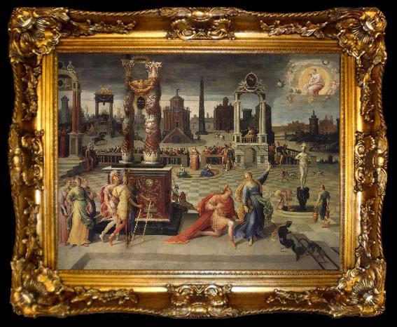 framed  Antoine Caron Caesar Augustus and the Tiburtine Sybil, ta009-2